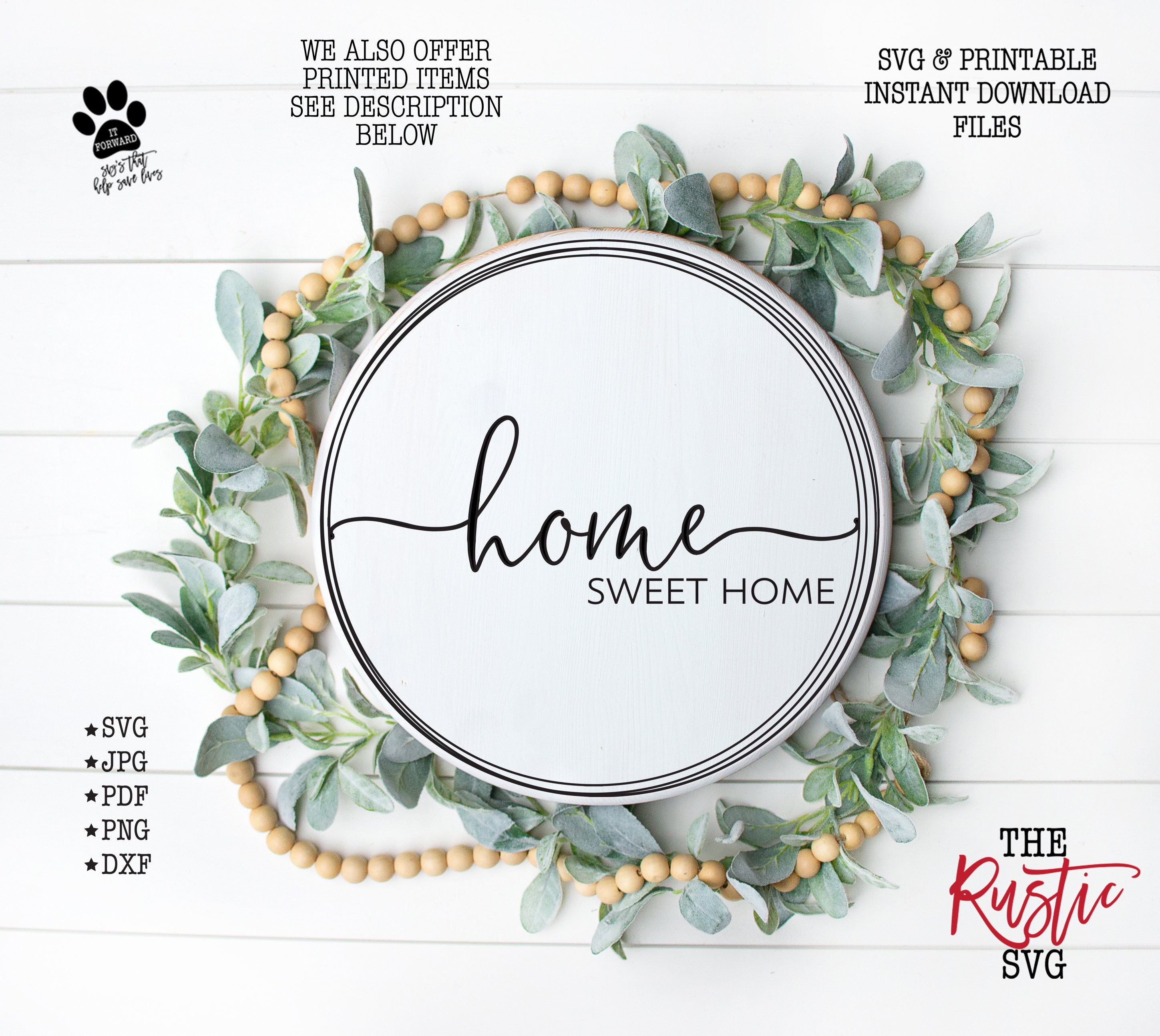 Home Sweet Home Round Home Sweet Home Sign Home Sweet Home Etsy