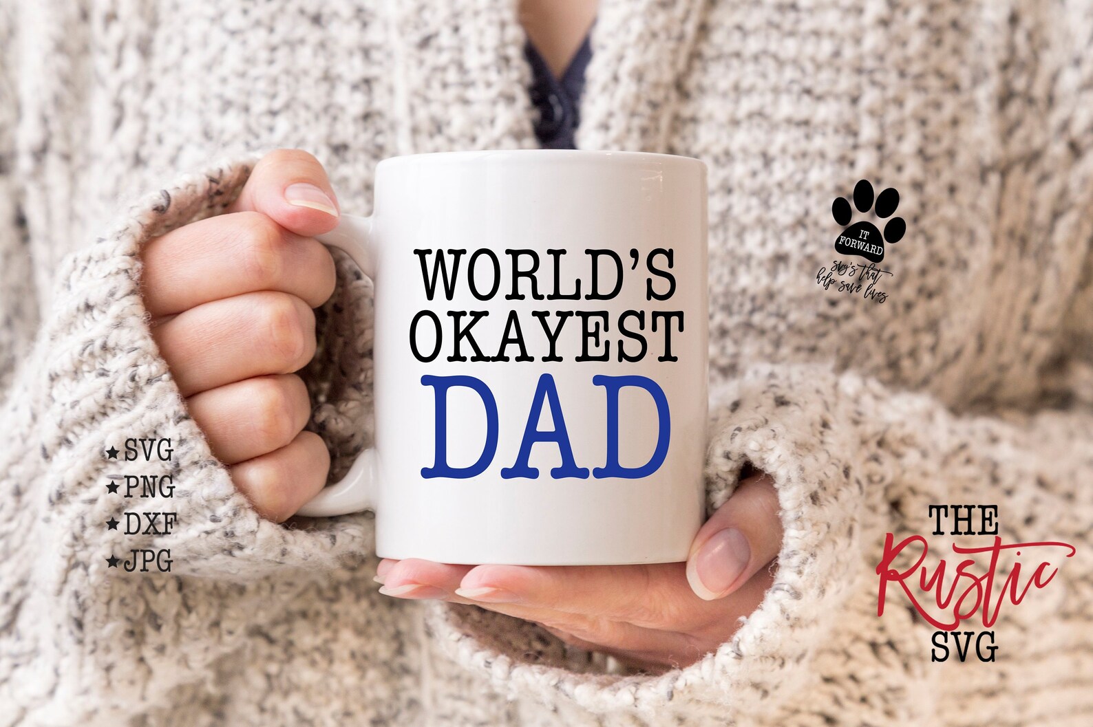 Download World's Okayest Dad Dad Mug Dad Mug Svg Father's | Etsy