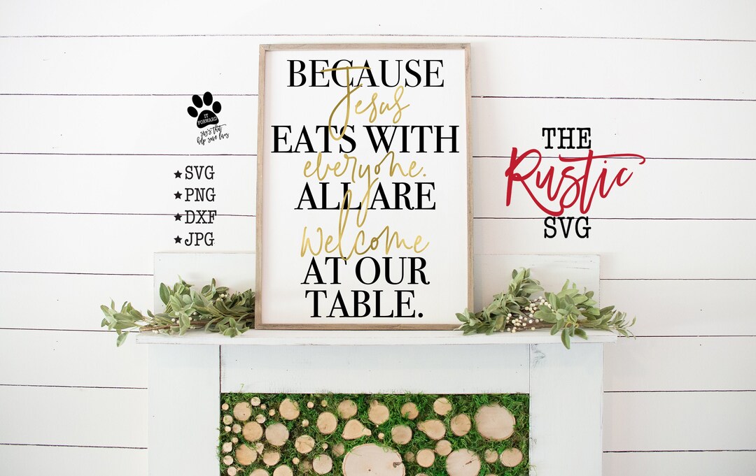 Christian Dining Room Sign Christian Signs Printable Etsy