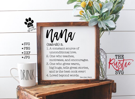 Download Nana Definition Nana Svg Grandma Definition Mother S Etsy