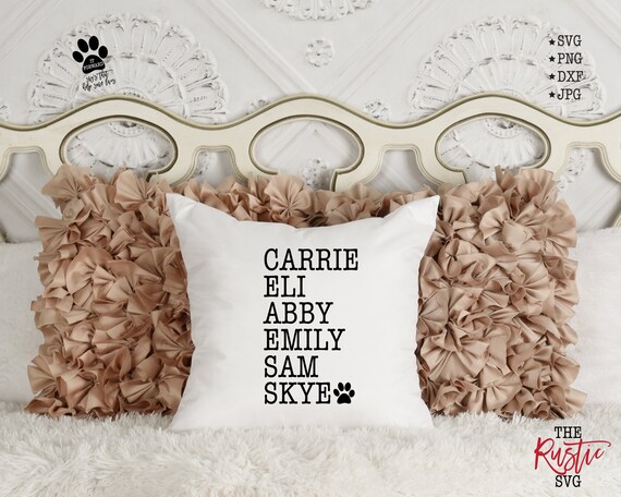 Grandkids Svg Grandkids Names Grandkids Pillow Svg Custom ...