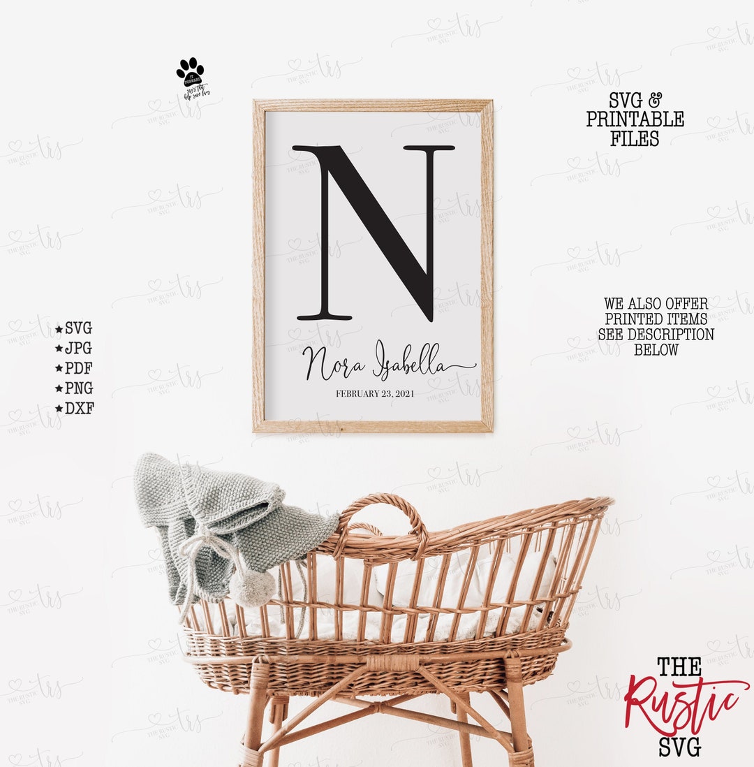 Personalized Nursery Name, Nursery Name Sign, Nursery Name Svg, Crib