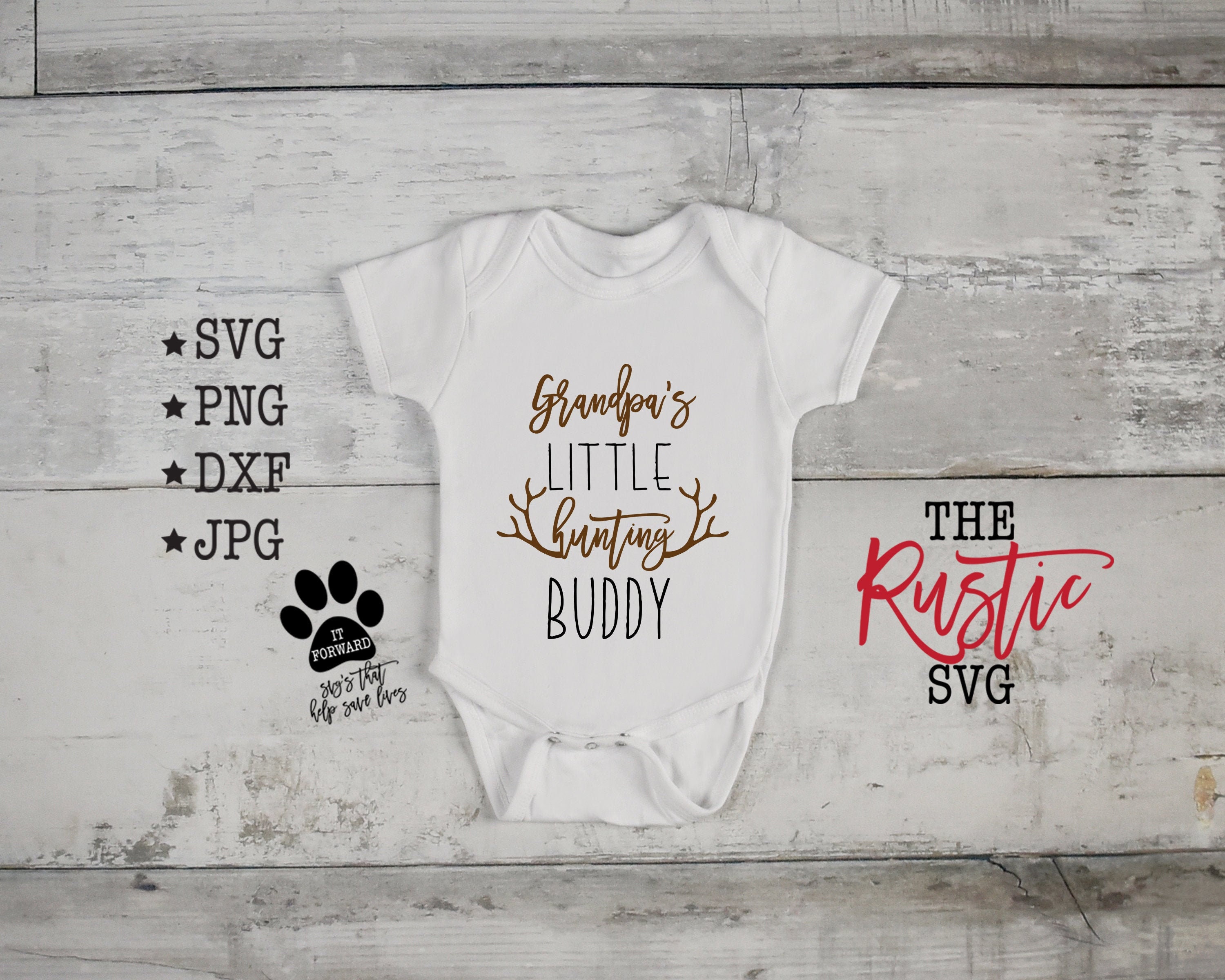 Download Grandpa S Little Hunting Buddy Svg Antlers Svgonesie Etsy