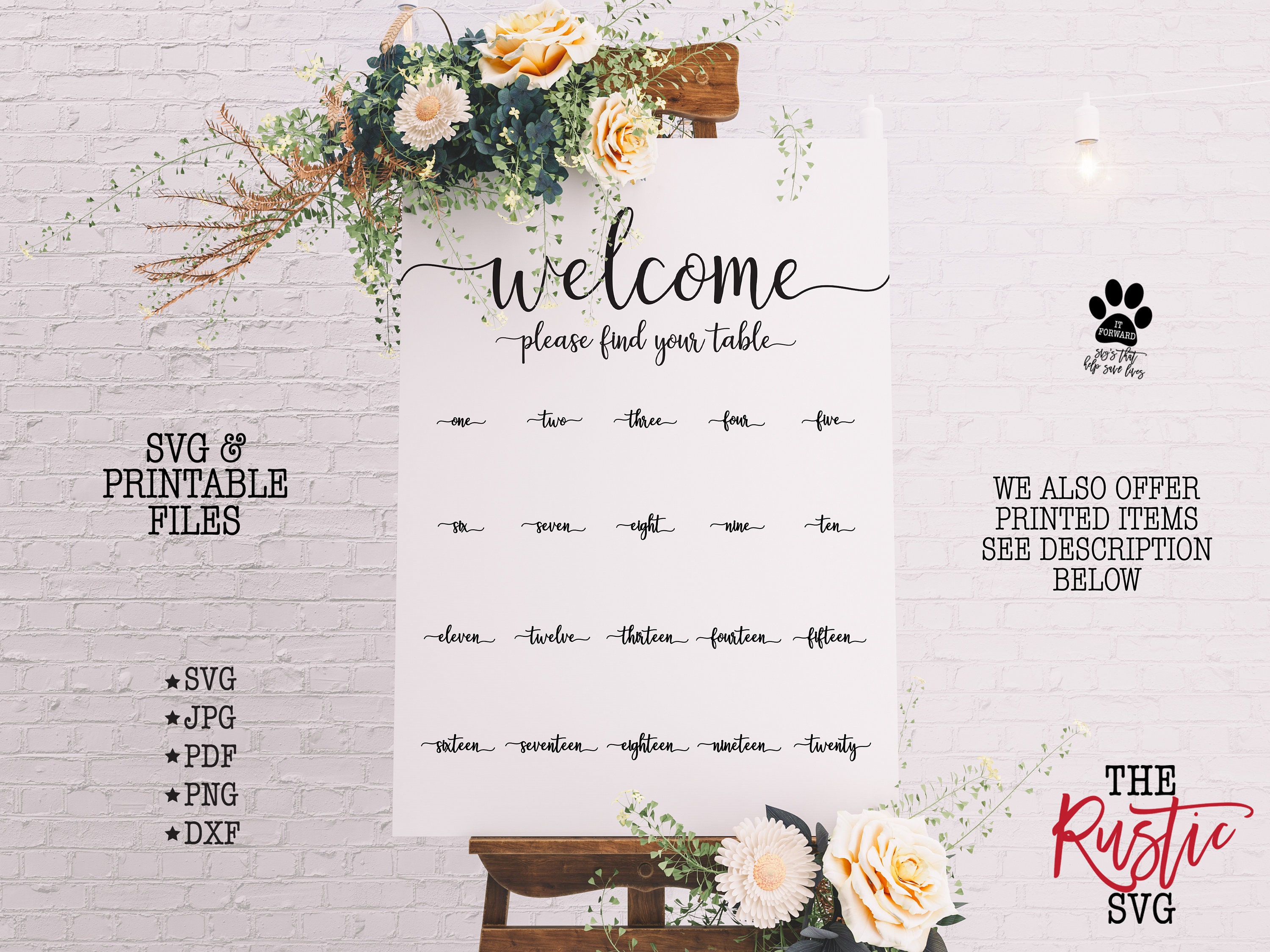 Wedding Table Chart Blank Table - Etsy