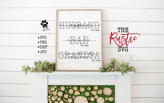 Download Dad We Love You Dad Sign Custom Names Sign Custom Dad Svg Svg Files Svg Cricut Silhouette 014 Custom Established Sign Custom Dad Sign Drawing Illustration Art Collectibles Shantived Com
