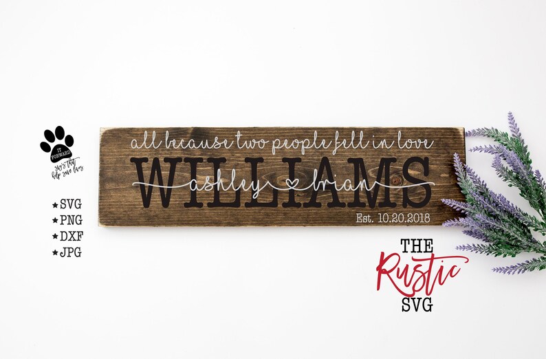Download Printable Wedding Sign Cricut 014 Last Name Svg Established Sign Svg Wedding Svg Silhouette Png All Because Two People Fell In Love Drawing Illustration Art Collectibles Deshpandefoundationindia Org