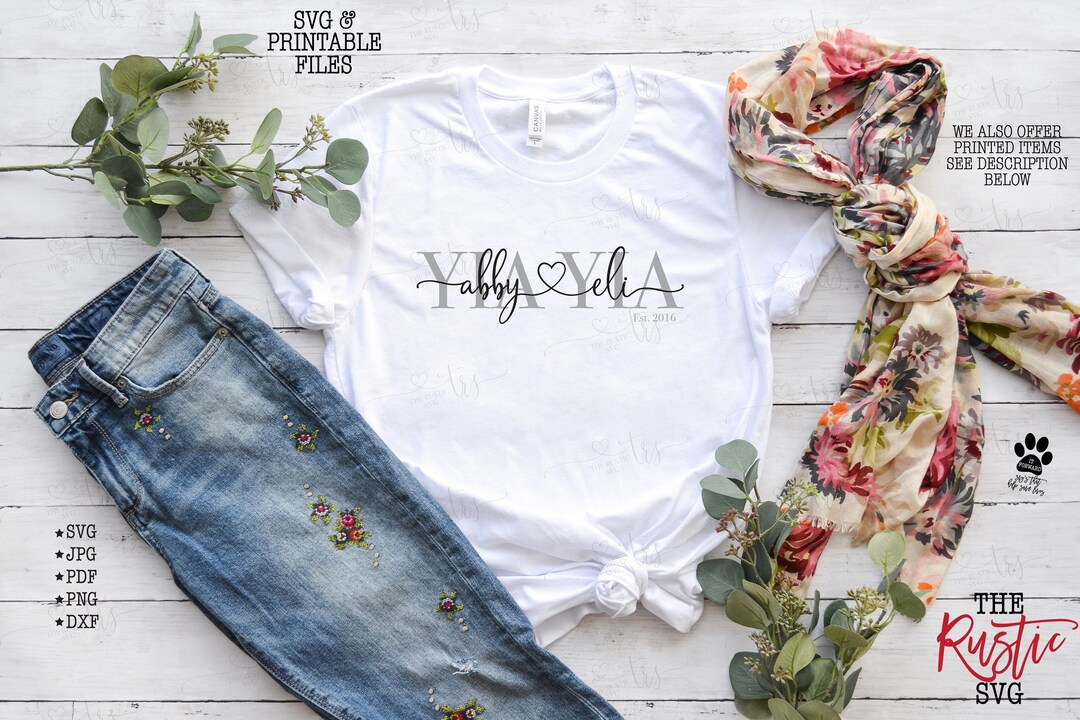 Custom Yia Yia Svg, Custom Yia Yia Shirt, Yia Yia Gift, Gift for Yia Yia, Custom Names Shirt