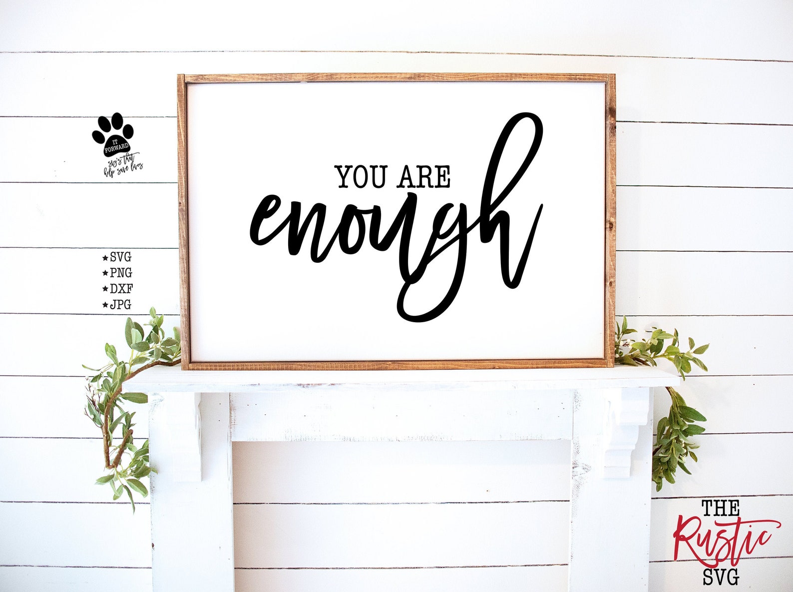 You Are Enough Printable Inspirational Sign Inspirational Etsy