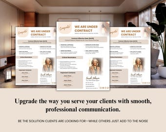 Real Estate Closing Timeline Template: Under Contract Checklist (Canva Editable)