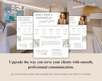 Real Estate Market Update Flyer Template: Editable Canva Design (Digital Download)