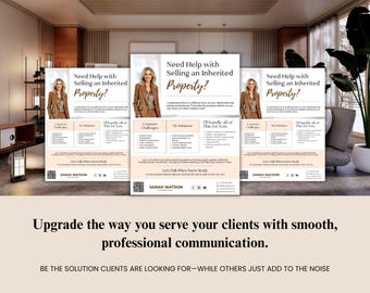 Probate Real Estate Flyer Template | Editable Realtor Marketing (Canva)