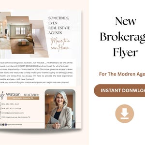 Realtor New Brokerage Flyer: Editable Canva Template (8.5x11) (Digital Download)