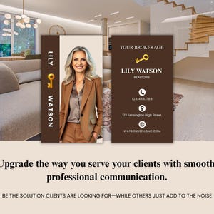 Editable Real Estate Business Card Template: Modern Realtor Design (Canva Template)