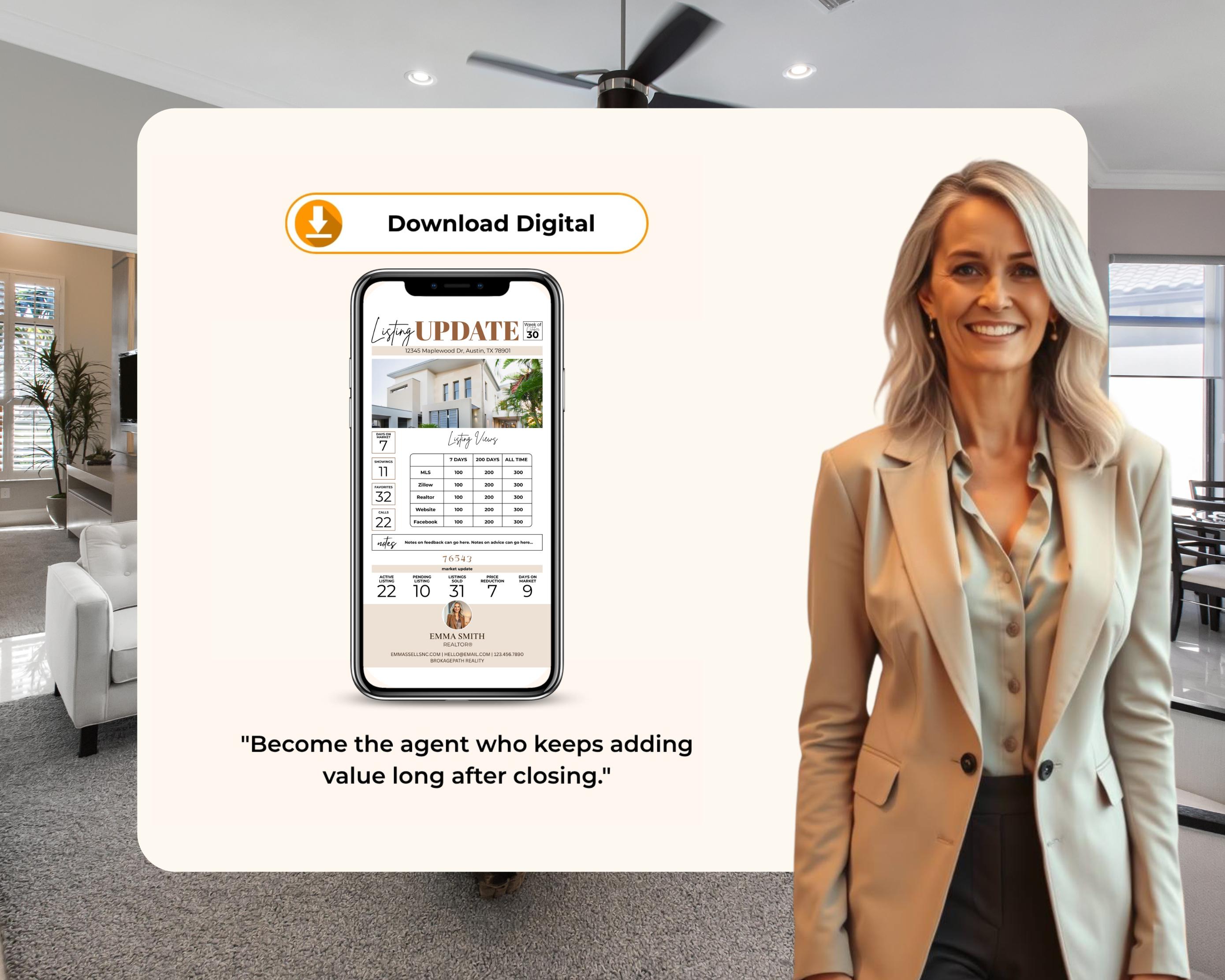 Real Estate Listing Report Template: Weekly Market Update (canva ...