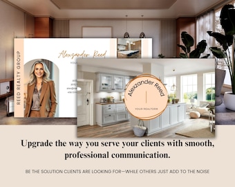 Modern Real Estate Business Card Template: Two-Sided Canva Design
