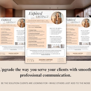 Real Estate Expired Listing Flyer: Realtor Marketing Template (Canva Editable, 8.5x11 in)