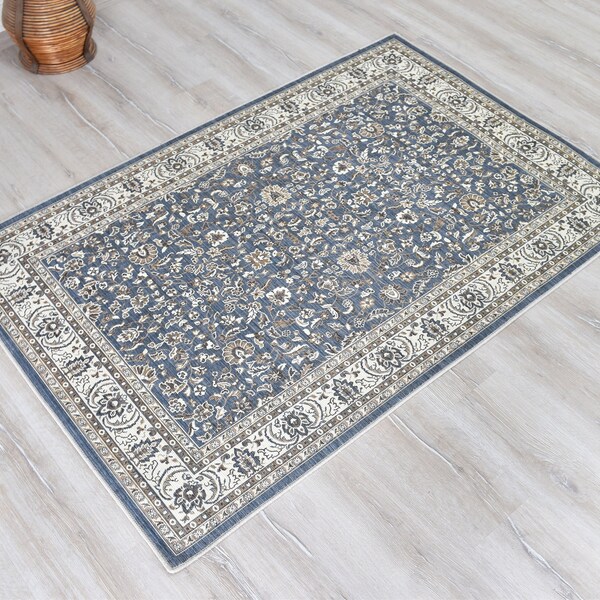 Blue Persian Rug Etsy