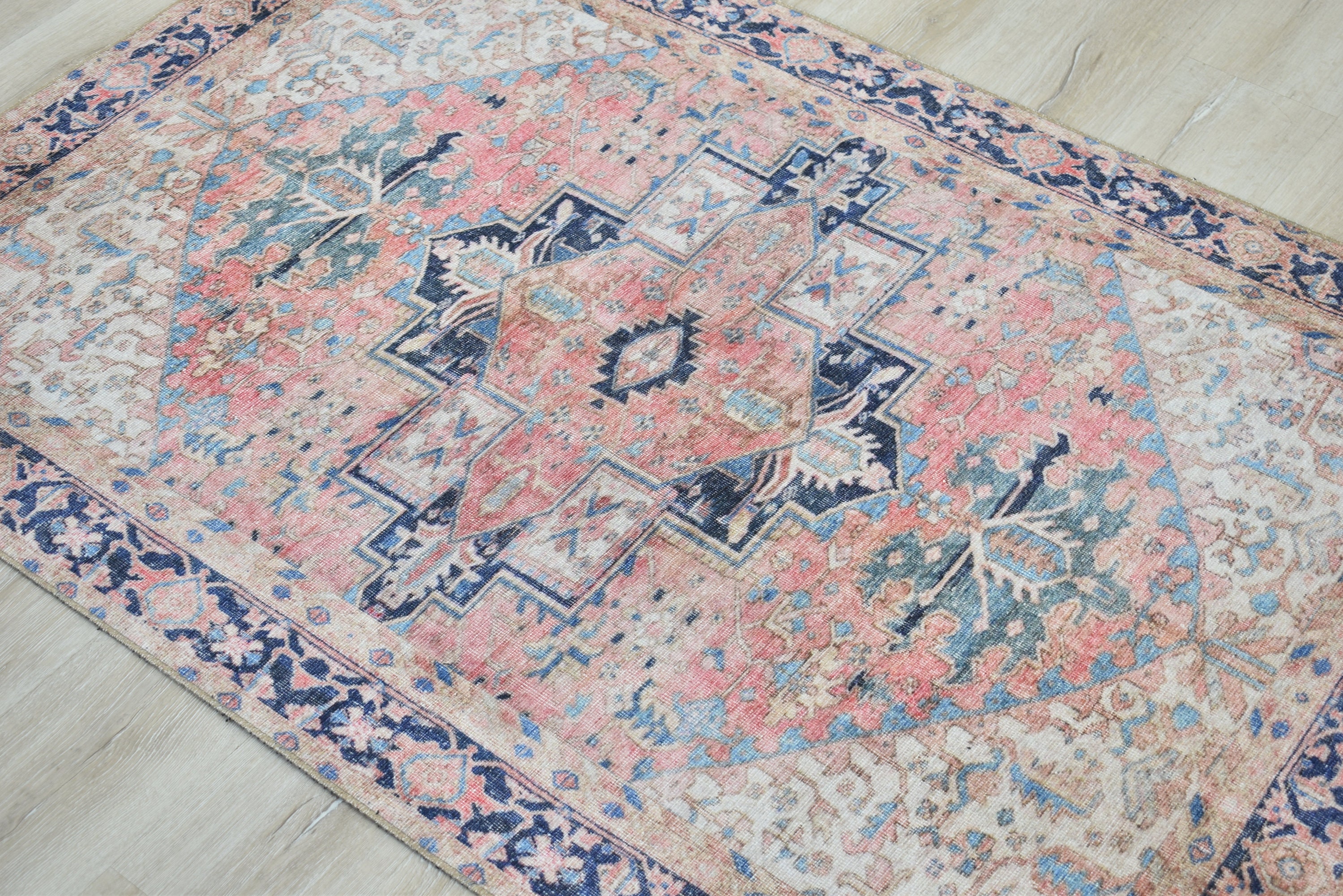 Pink Rug Area Rugs Vintage Pink Persian Rug Heriz Rug Pink Etsy