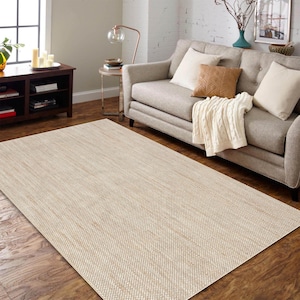 Carpet, Rug, Modern Bedroom Rug, Floor Rug, Unique Home Decor, Free Shipping, Housewarming Gift, Beige Neutral Color Pallette Boho Farmhouse image 2