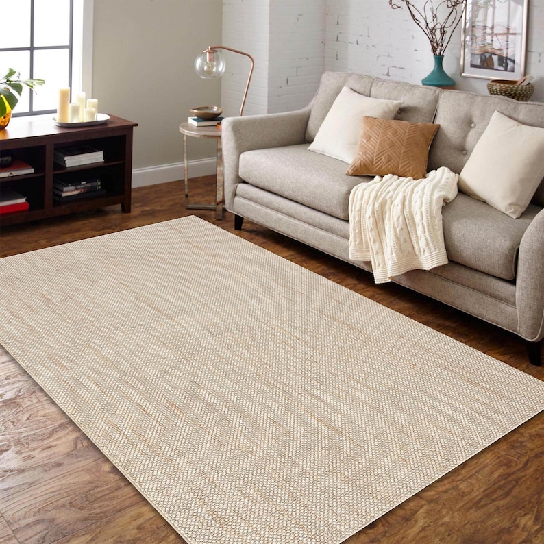 Carpet, Rug, Modern Bedroom Rug, Floor Rug, Unique Home Decor, Free Shipping, Housewarming Gift, Beige Neutral Color Pallette Boho Farmhouse image 2