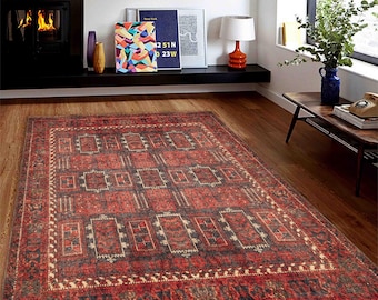 Red Rug, Rustic Carpet, 5x8 Rug, Bedroom Rug, Decorative Rug, Rugs, Popular Rugs, Carpet Mat, Interior Designer Rug made by Kilimway