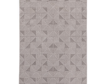 Contemporary Area Rug - non slip back featured - Custom rug and runner - woven rug - Genuine designer rug - Carpet in gray geometric pattern