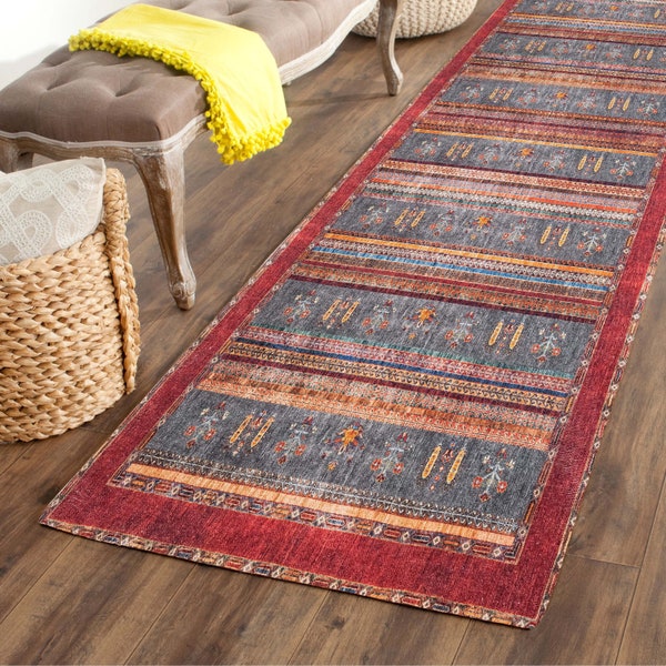 3x8 Turkish Runner Rug, 2x9 hallway Rug, 2x6 kitchen Rug, colorful runner rug, kilim runner rug extra long runner rug boho carpet mat