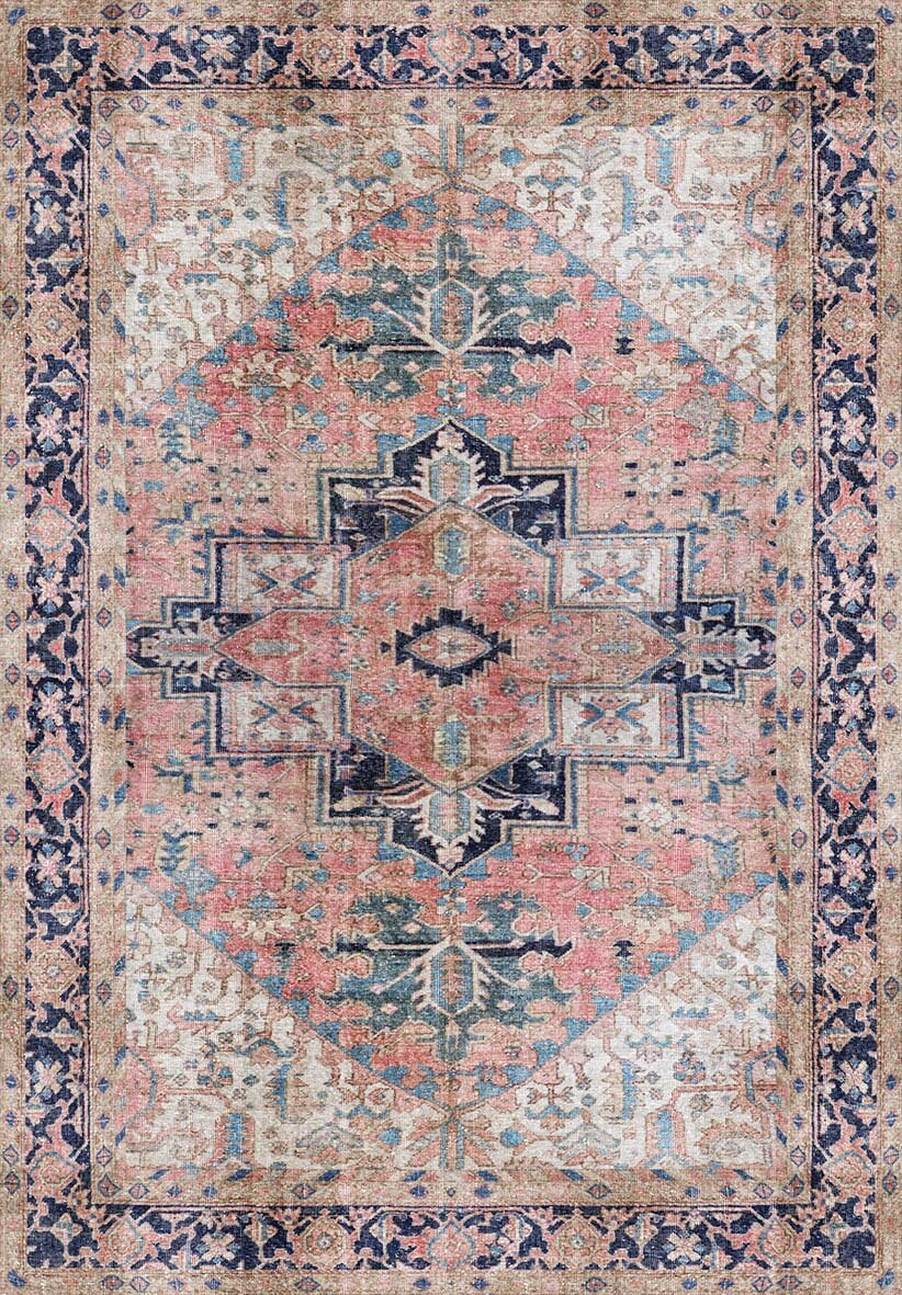 Pink Rug Area Rugs Vintage Pink Persian Rug Heriz Rug Pink Etsy