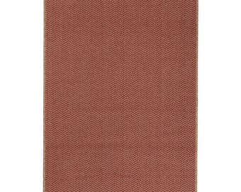 Red Herringbone Runner Rug • Custom Size Runner Rugs and Area Rugs • Sisal
