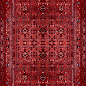 Rugs 4x6, Turkish Rug 5x8, Red Rug 6x9, Turkish Area Rug, Red Oriental Rug, Heriz Rug 5x8, Kilim Rug 5x8, Vintage Looking Rug 5x8, Red Rugs