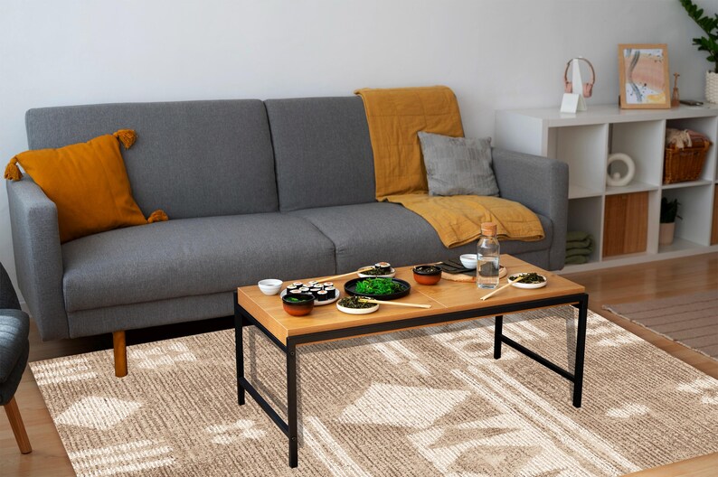 Area Rug Rustic Mid Century Modern Small Large Oversize Moroccan Carpet