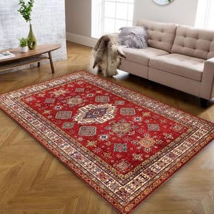 Red Rugs 5x8, Area Rugs 4x6, Red Area Rug 3x5, Cotton Rug, Oriental Rug, Kilimway Rug, Living Room Rug 6x9, Floor Rug, Farmhouse Boho Rug