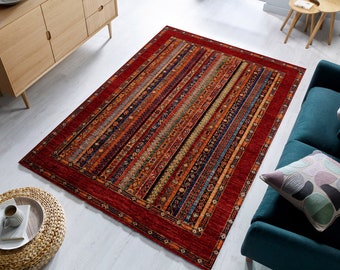 Rugs 5x8, Area Rugs 4x6, Red Turkish Rug 5x8, Cotton Rug, Oriental Rug, Kilimway Rug, Bedroom Rug 5x8, Floor Rug, Rustic Rug Living Room Rug