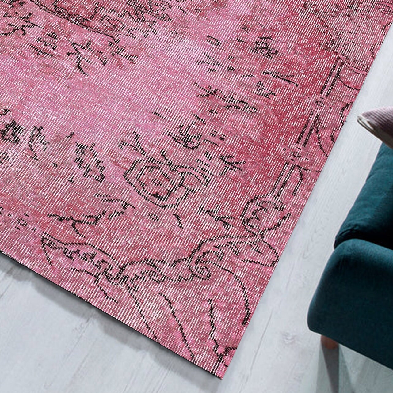 Pink Rugs, Turkish Rugs 6x9, Pink Area Rug, Rugs 4x6, Cotton Rug