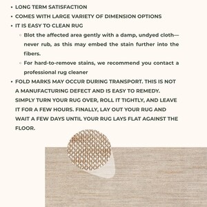 Carpet, Rug, Modern Bedroom Rug, Floor Rug, Unique Home Decor, Free Shipping, Housewarming Gift, Beige Neutral Color Pallette Boho Farmhouse image 7
