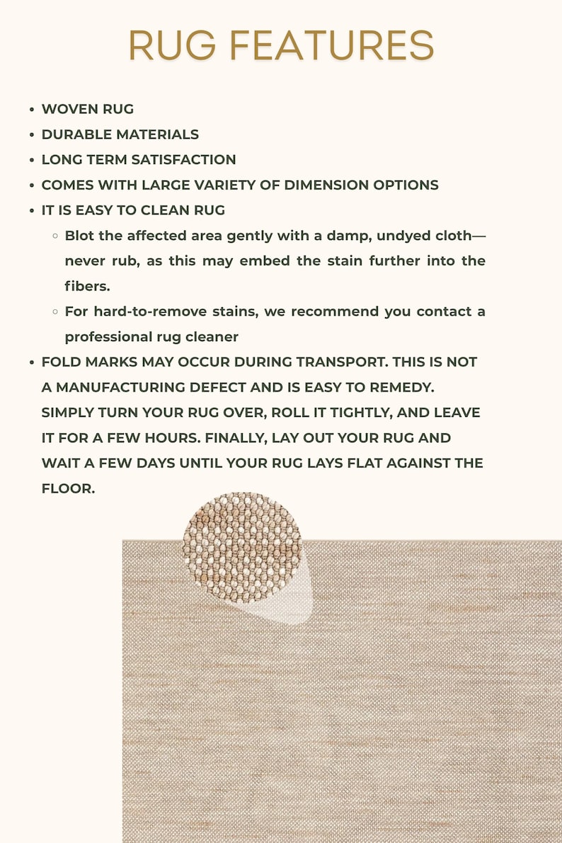Carpet, Rug, Modern Bedroom Rug, Floor Rug, Unique Home Decor, Free Shipping, Housewarming Gift, Beige Neutral Color Pallette Boho Farmhouse image 7