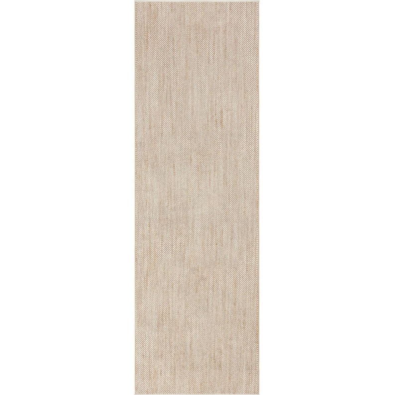 custom size runner rug in beige neutral boho solid pattern handmade rug
