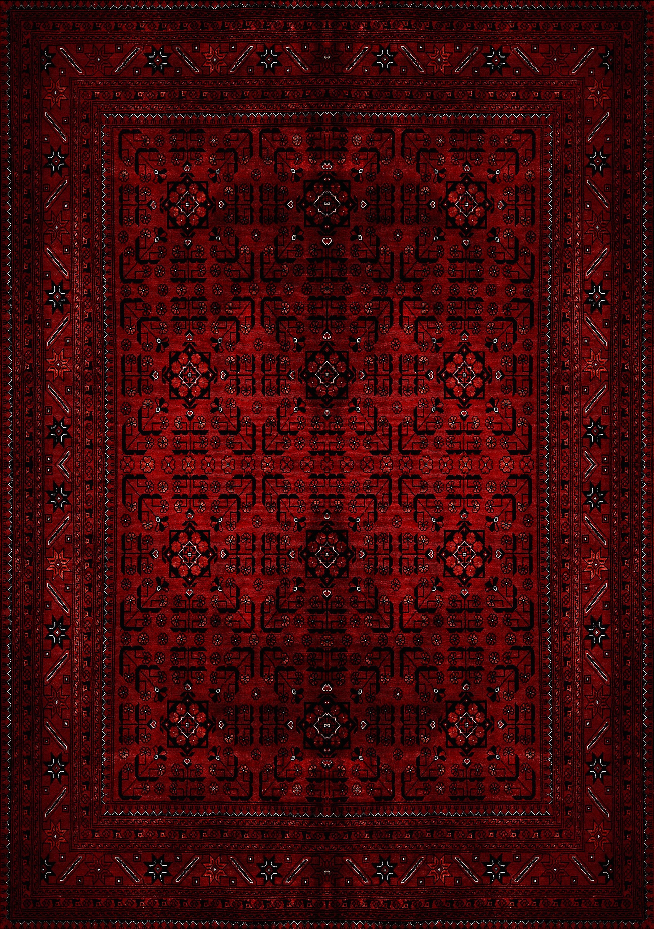 Dark Red Area Rug 4x6, Oriental Rug 5x8, Traditional Rug 6x9, Area