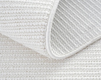 Off White Rug, Area Rug, Cream White Carpet Rug Soft Under Foot Scandinavian Bohemian Modern Farmhouse Interior Decoration Sizes Available
