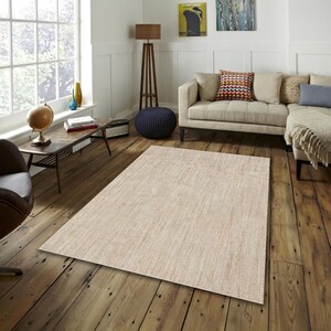 Carpet, Rug, Modern Bedroom Rug, Floor Rug, Unique Home Decor, Free Shipping, Housewarming Gift, Beige Neutral Color Pallette Boho Farmhouse image 5