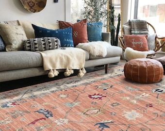 acohug＊ Oushak rug メダリオン　トルコラグ　86×58 Oversized Oushak Rug, 136