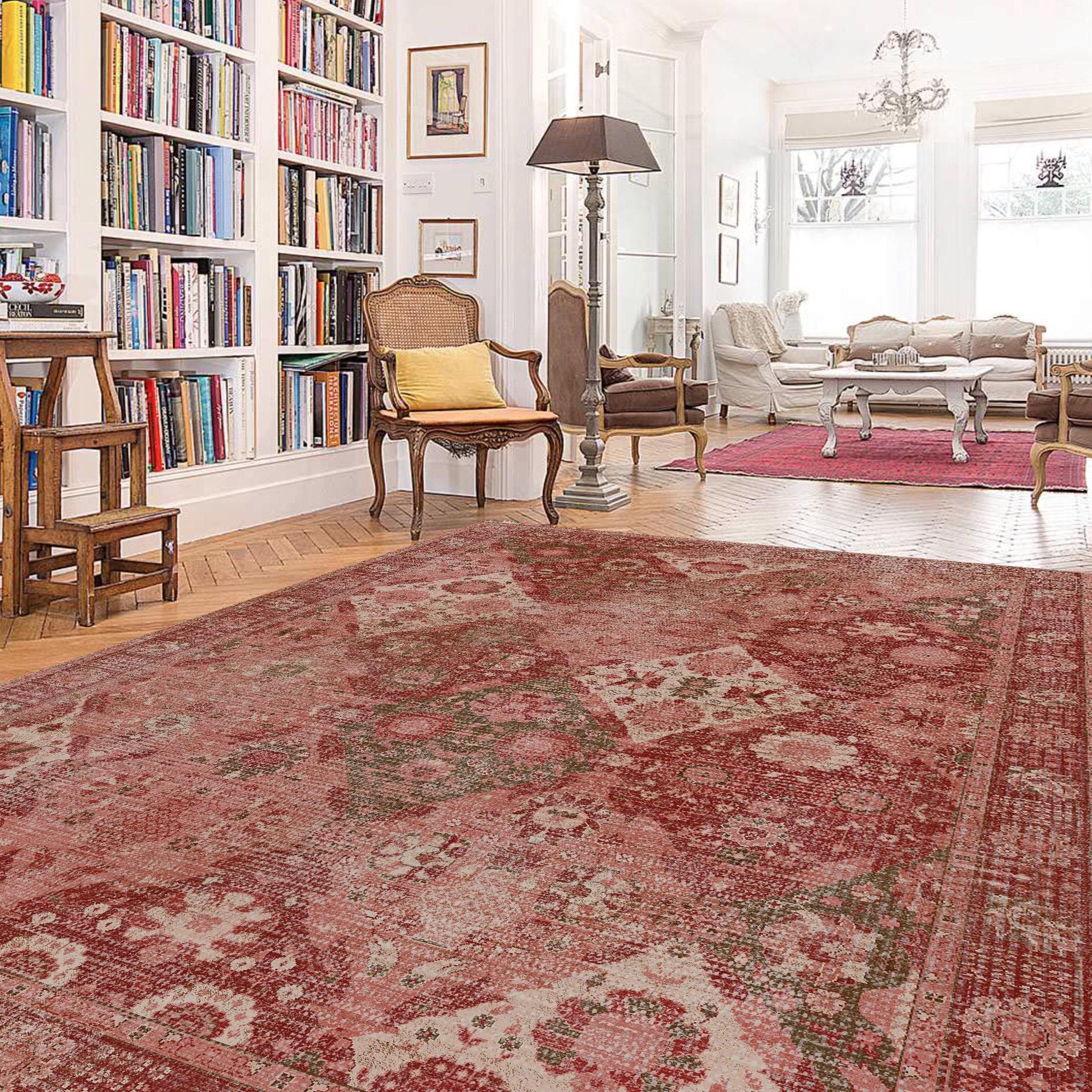 Buy Red Afghan Rug, Oriental Rugs, Turkish Vintage Rugs Living