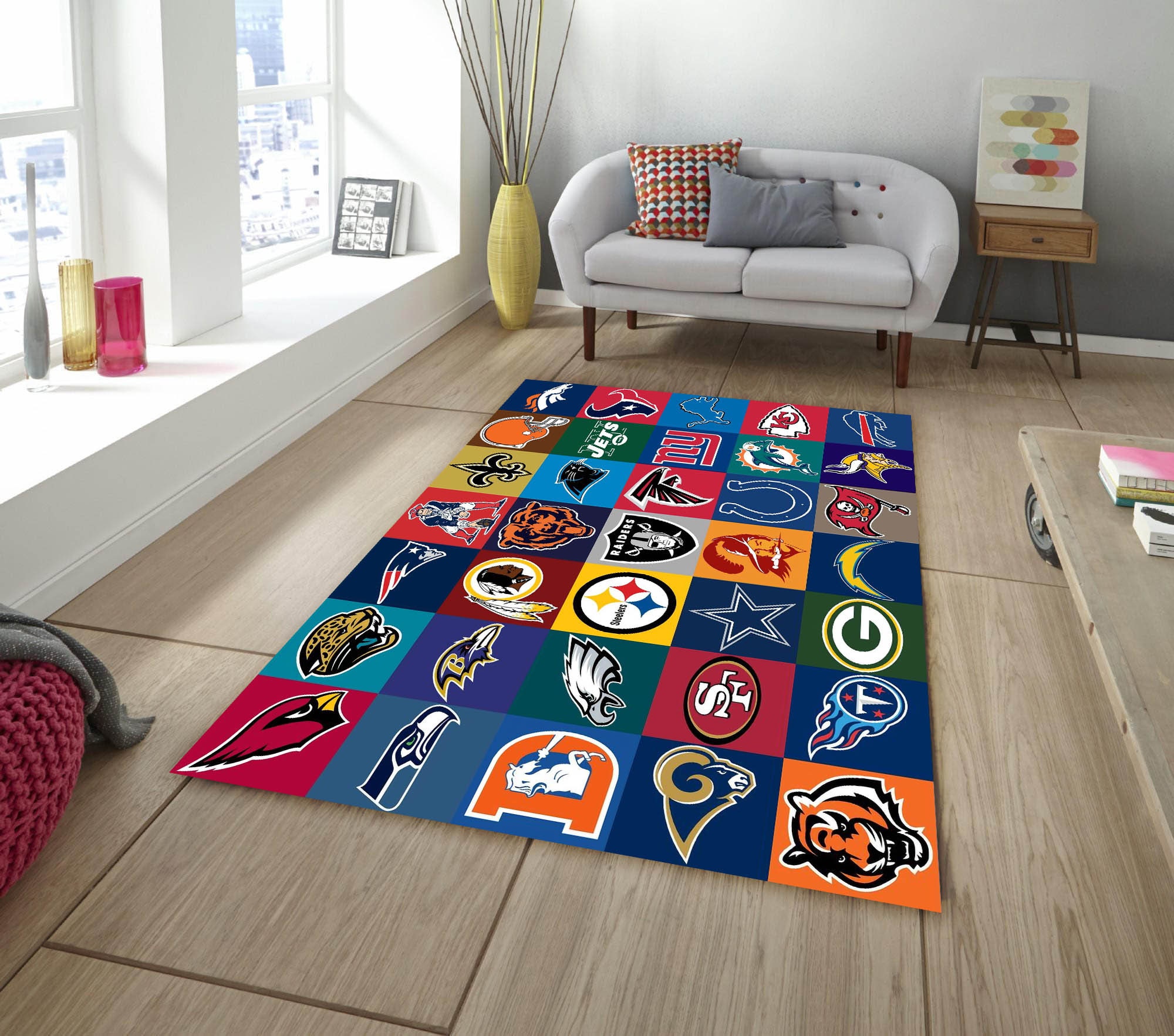 【rug】美品 KANSAS STATE NFL アメフト ラグ　マット 0020127_nfl-oakland-raiders-