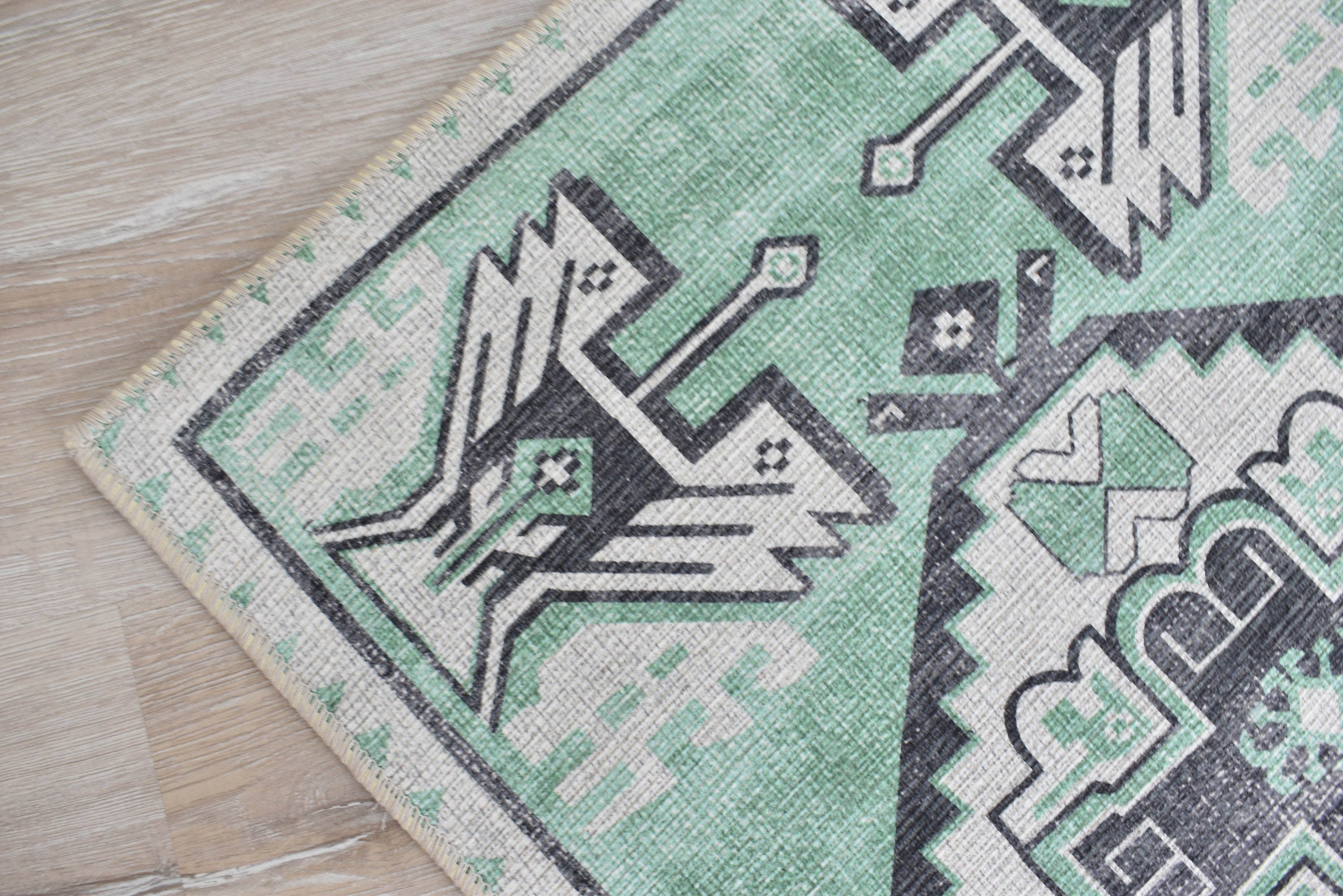 83.5×40 \"Green sea” ViNTAGE TURKiSH RUG 83.5×40 