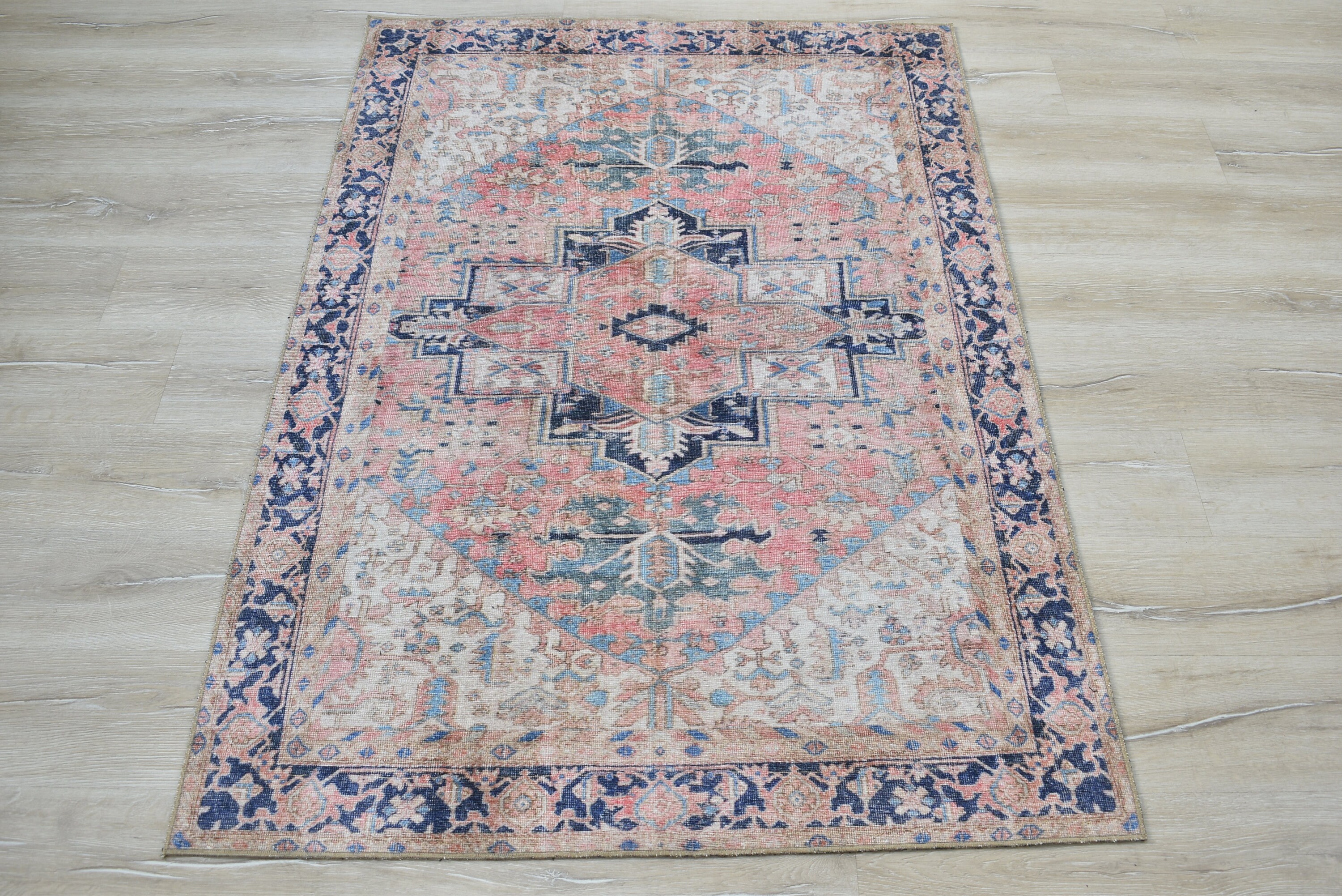 Pink Rug Area Rugs Vintage Pink Persian Rug Heriz Rug Pink Etsy