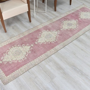 BEST Turkish Runner Rug, Vintage Rug, Rug Runner, 2&#39;6&quot;x10&#39;8&quot;, Handmade Rug, Purple Rug, Oriental Rug, Persian Rug, Pastel Rug, RUN-326
