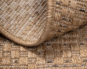 Tan Beige Modern Textured Woven Carpet Oversize Area Rug Extra Long Runner Rug Elegant Luxury Living Room Hallways Kitchens