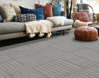 Rugs for Home 5x7, Area Rug 5x8, Scandinavian Rug, Quality Turkish Rug 6x9, Gray Rug, Woven Rug, Gift Gifts for Him Carpet
