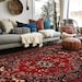 Oriental Medallion Red Area Rug Rustic Mid Century Modern Small Large ...