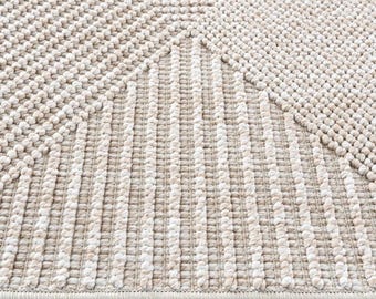 Neutral Beige Rug, Area Rug for Living Room 6x9, 5x8 Bedroom Rug, 4x6 Entry Rug, Modern Farmhouse Rug, Office Rug, Easy to Clean Rug
